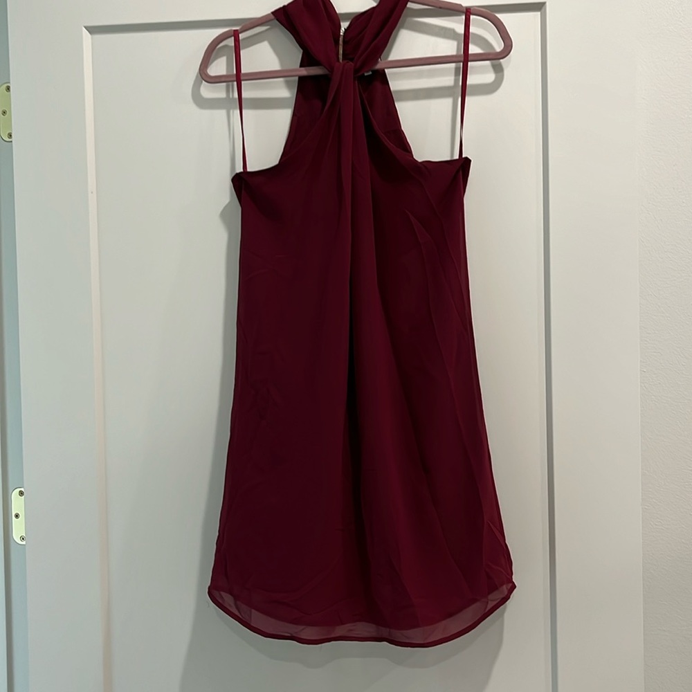 Naked zebra twist front mini dress